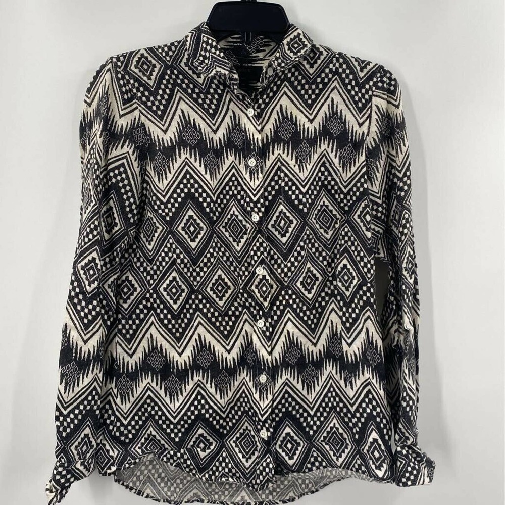 J.crew Button Up Boy Shirt Geometric Western